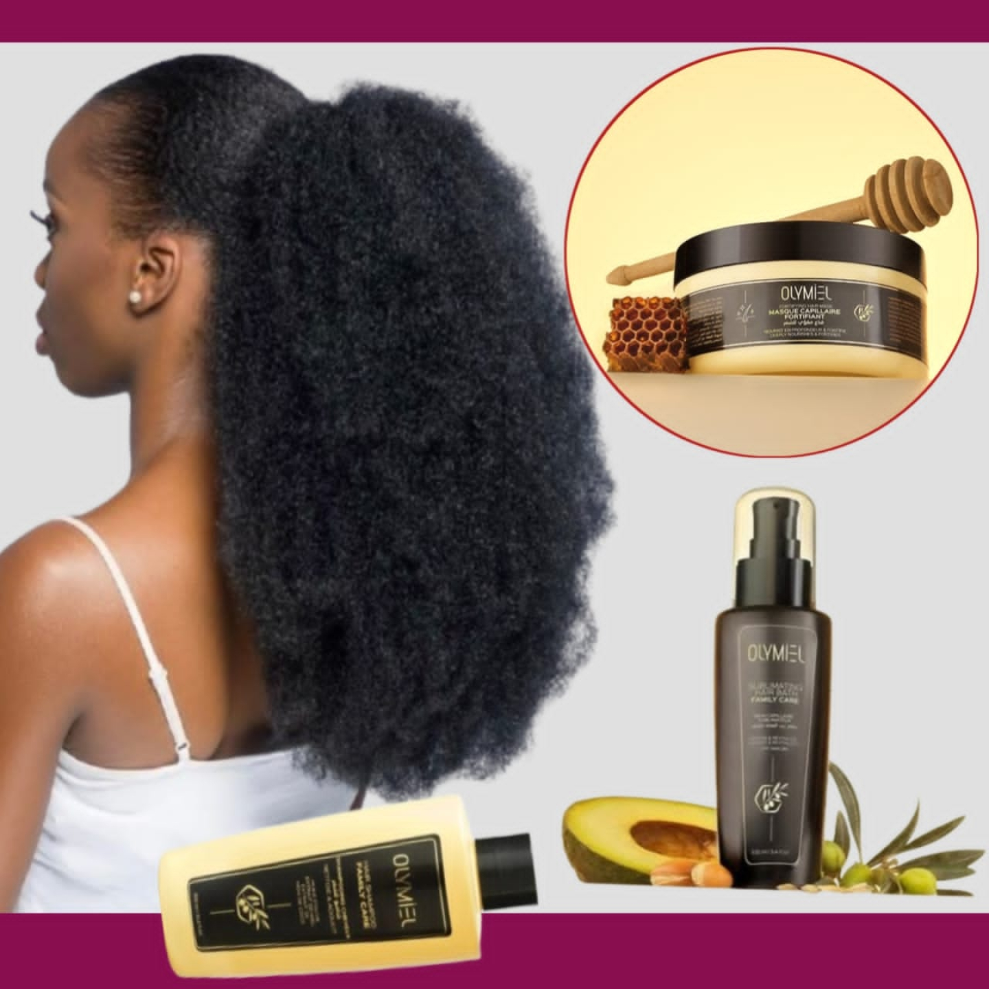 Produit de beauté et des cheveux avec des maquillage et des parfait